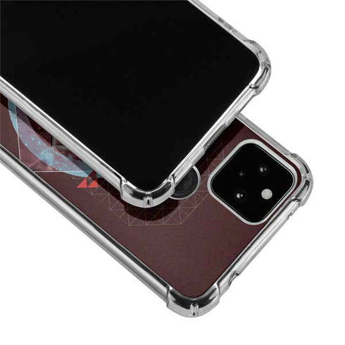 DC Comics Superman Purple Abstract Collage Google Pixel 5 Clear Case